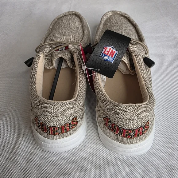 FOCO Men's NFL Team Logo Lightweight Loafers San Francisco 49ers Size S 7/8 NWT - Picture 9 of 16